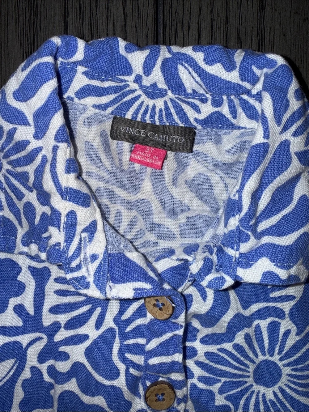 Vince Camuto Linen Blend Button Down Shirt and Skort Set Size 3T Coastal Resort